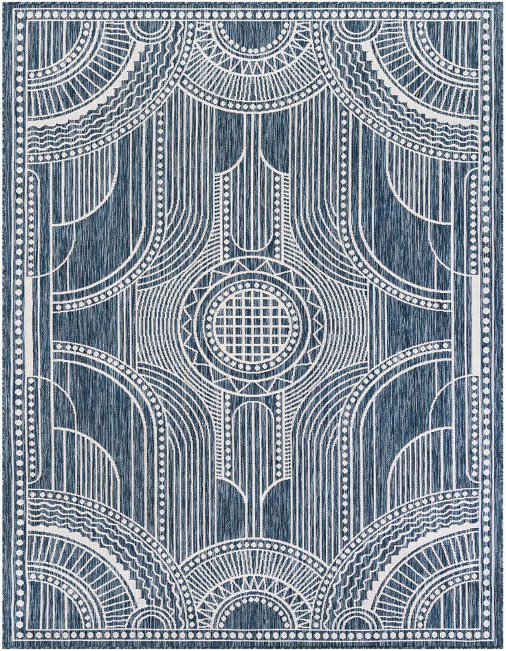 Detail image of 6' x 9' Easy-Clean Traditional Indoor / Outdoor Rug