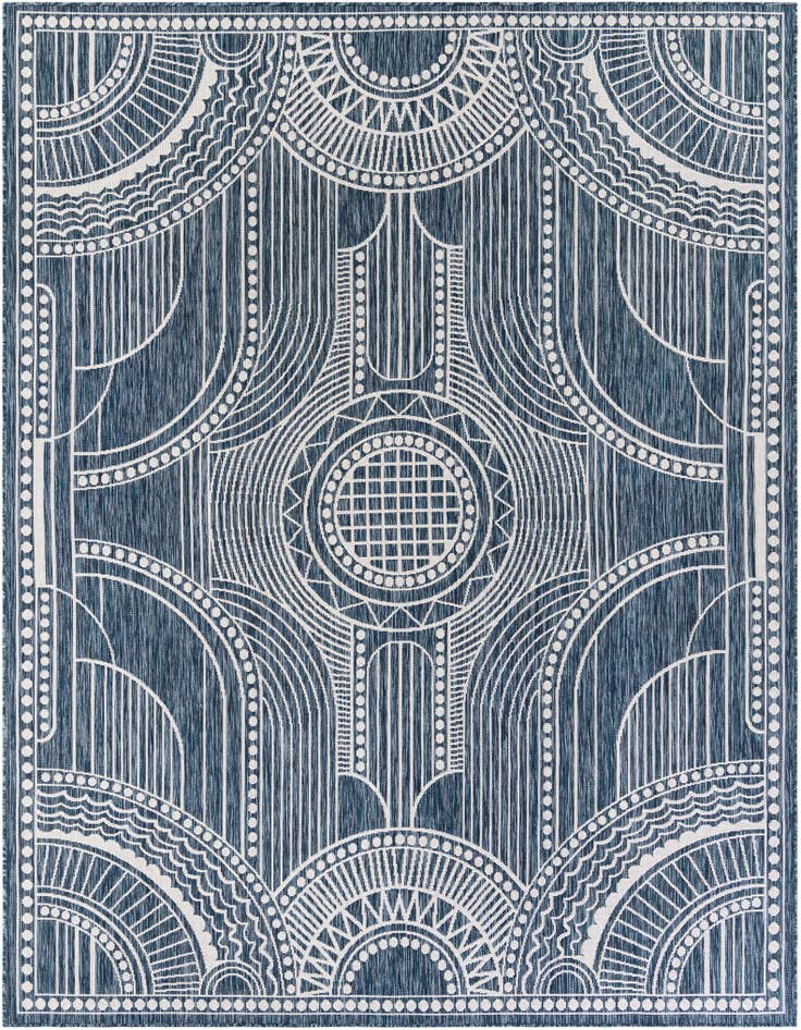 Detail image of 7' 10 x 10' Easy-Clean Traditional Indoor / Outdoor Rug
