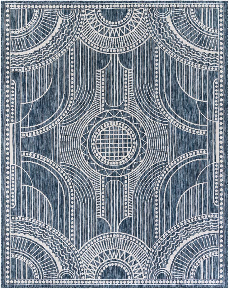 Detail image of 7' 10 x 10' Easy-Clean Traditional Indoor / Outdoor Rug