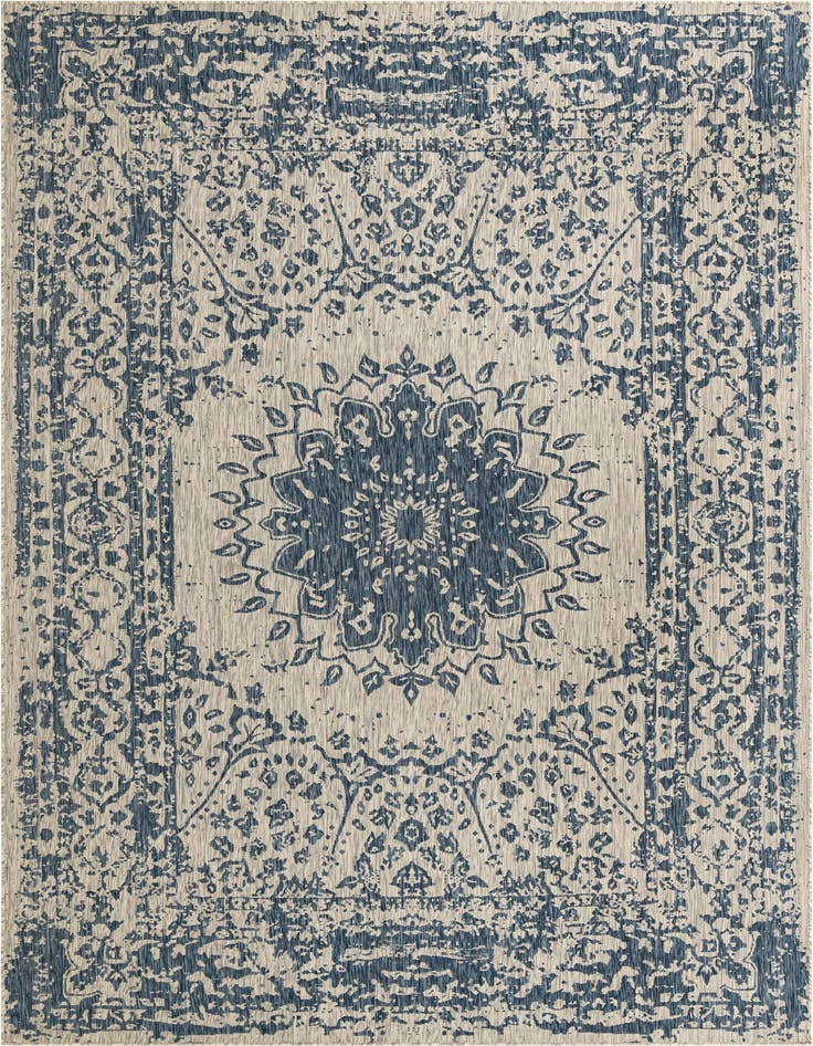 Detail image of 10' x 14' Easy-Clean Traditional Indoor / Outdoor Rug