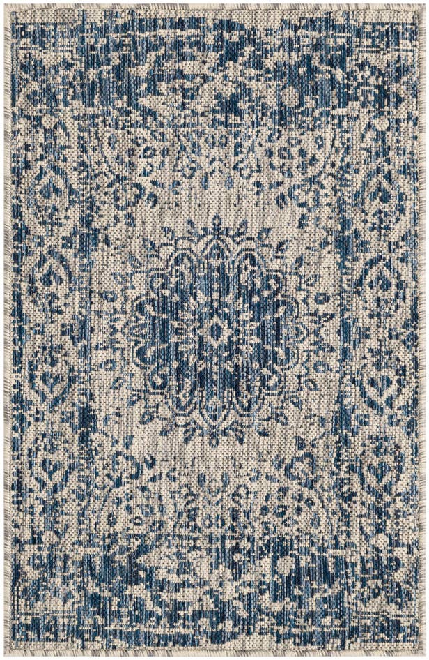 Detail image of 2' x 3' Easy-Clean Traditional Indoor / Outdoor Rug