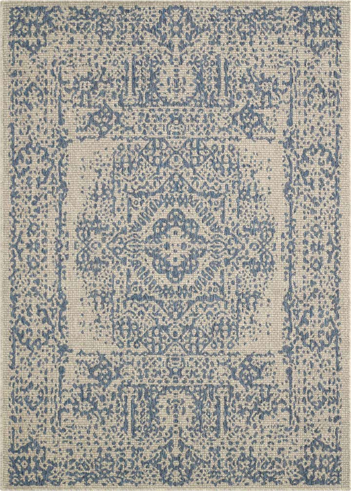 5' 3 x 7' Easy-Clean Traditional Indoor / Outdoor Rug