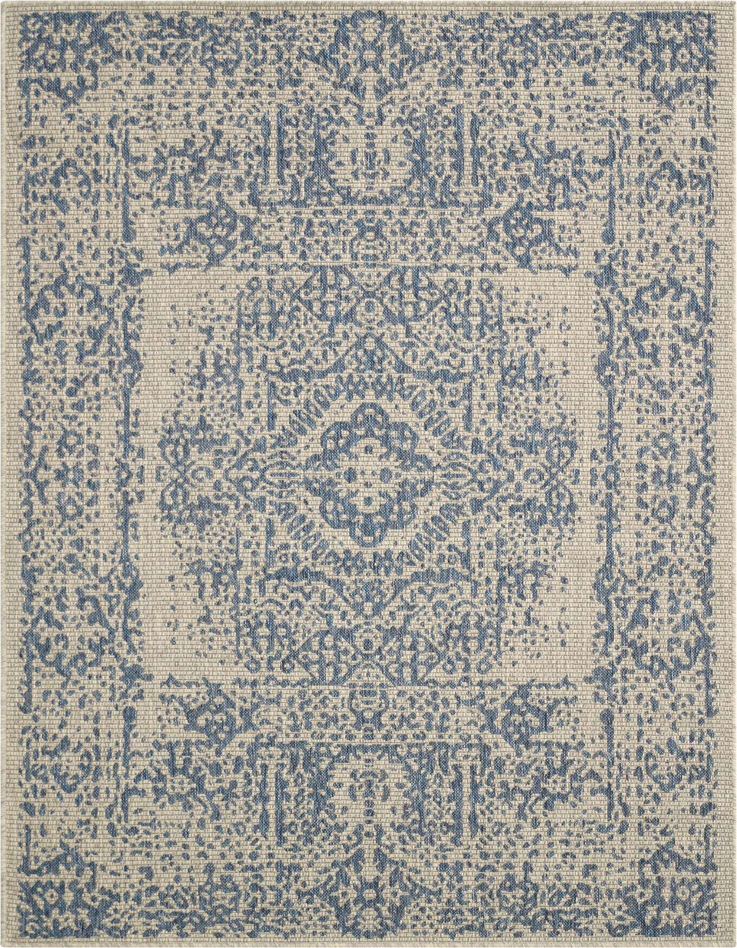 5' 3 x 7' Easy-Clean Traditional Indoor / Outdoor Rug