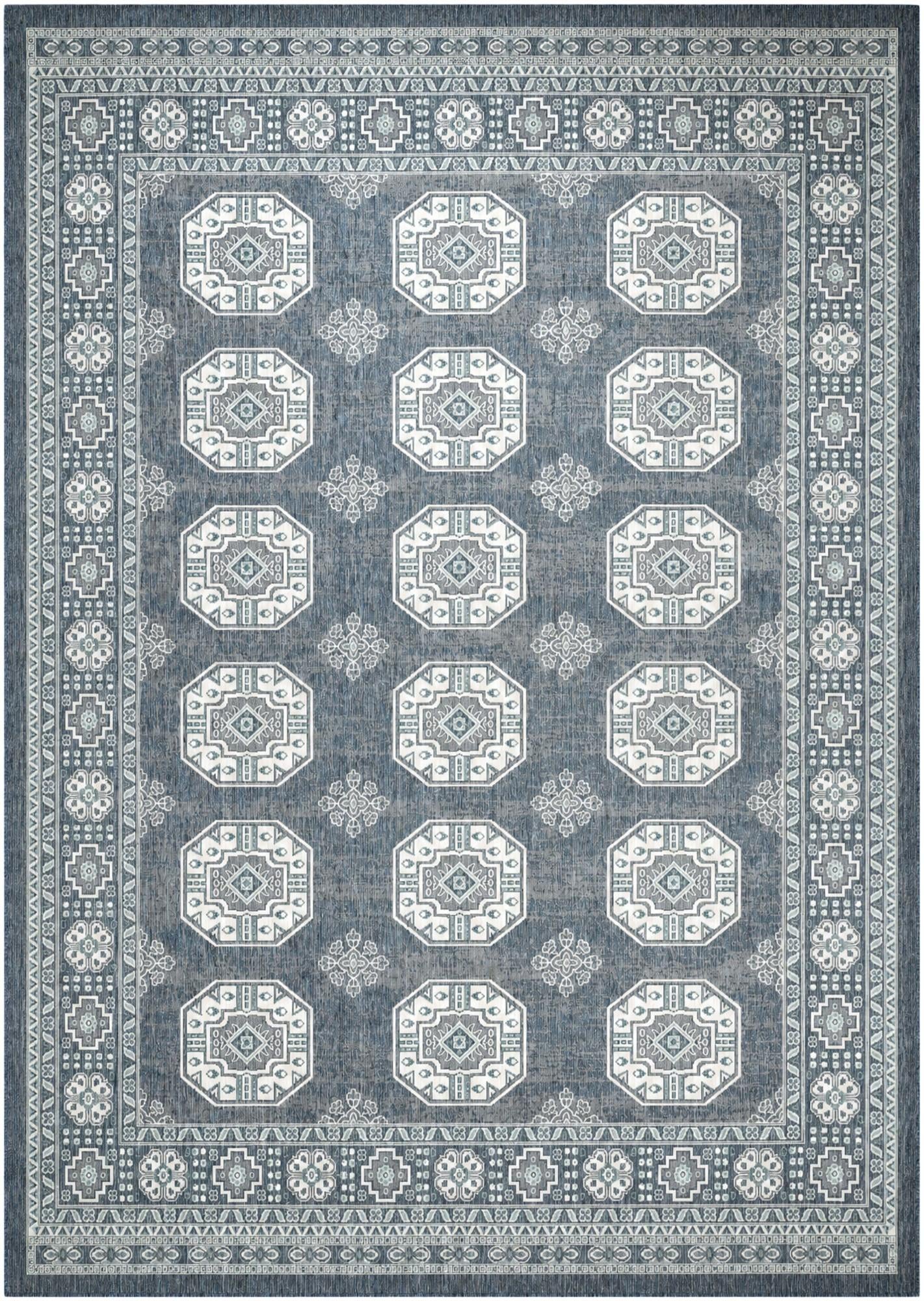Blue Fácil de limpiar Traditional Alfombra Comprar todos los estilos