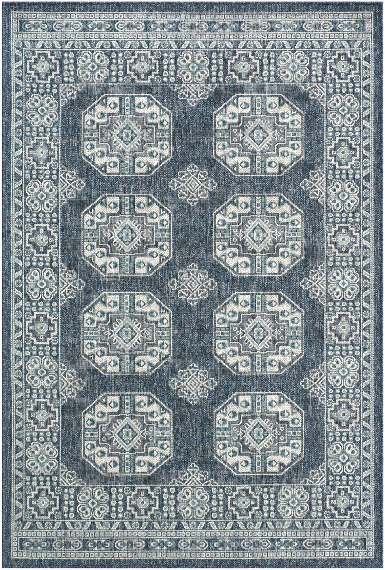 125cm x 185cm Easy-Clean Traditional Indoor / Outdoor Rug