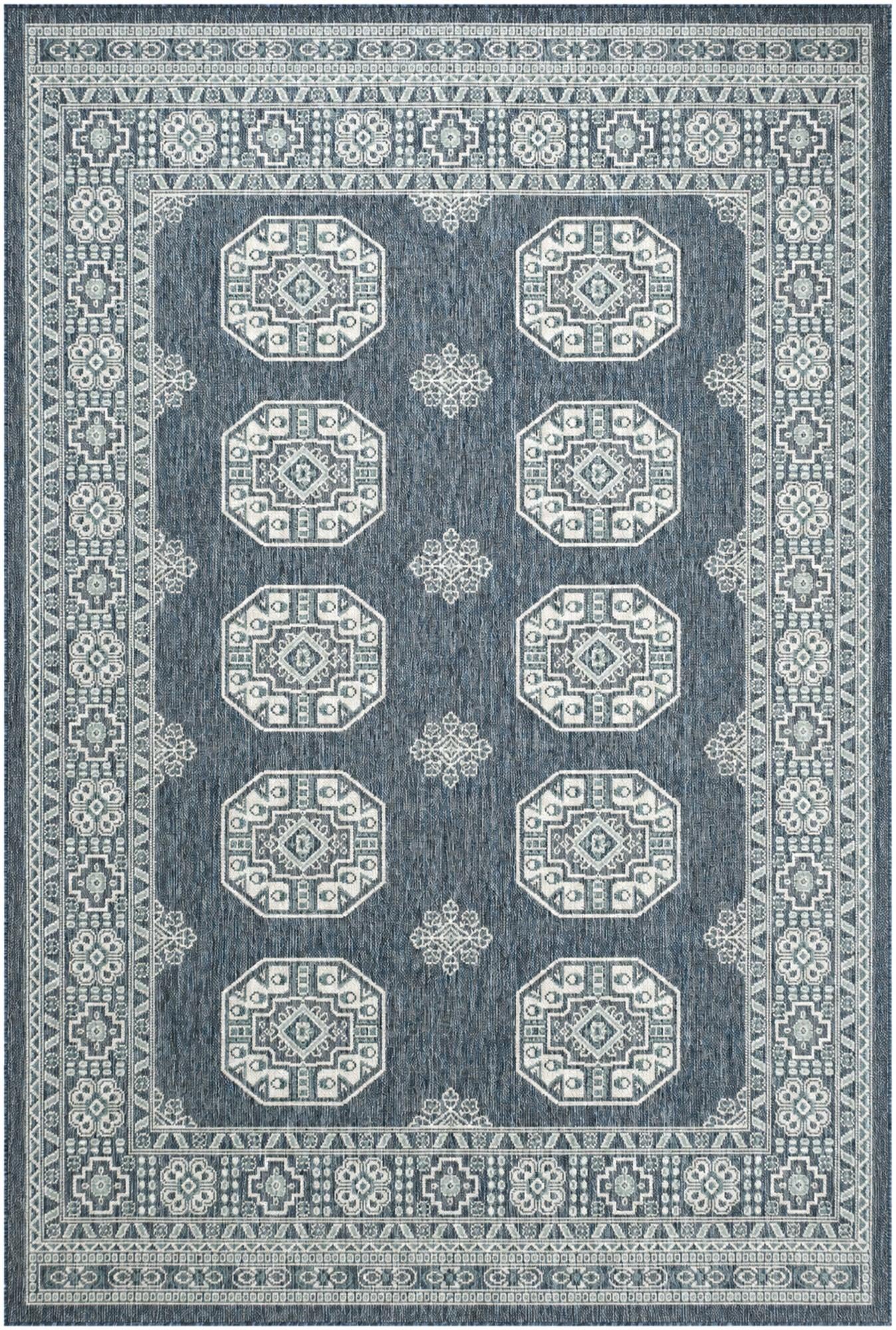 6' x 9' Easy-Clean Traditional Indoor / Outdoor Rug