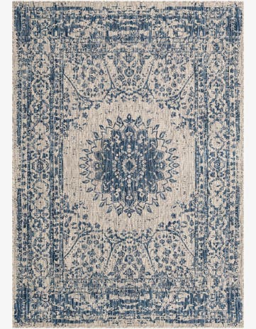 5' 3 x 7' Easy-Clean Traditional Indoor / Outdoor Rug