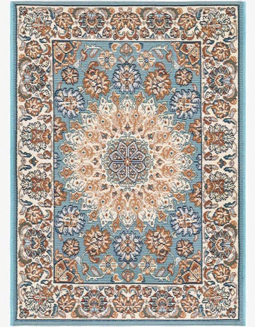 2' x 3' 1 Easy-Clean Traditional Indoor / Outdoor Rug