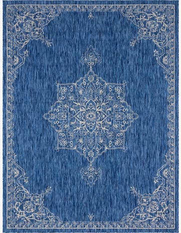 9' x 12' Easy-Clean Traditional Indoor / Outdoor Rug