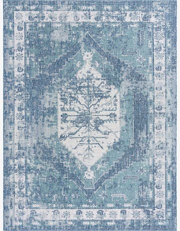 10' x 13' Easy-Clean Traditional Indoor / Outdoor Rug
