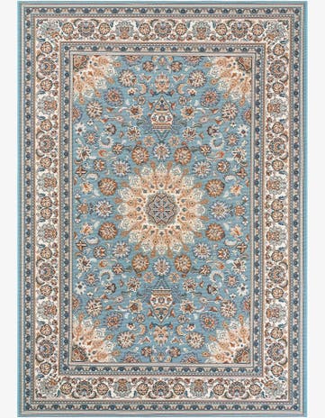 6' 1 x 9' Easy-Clean Traditional Indoor / Outdoor Rug