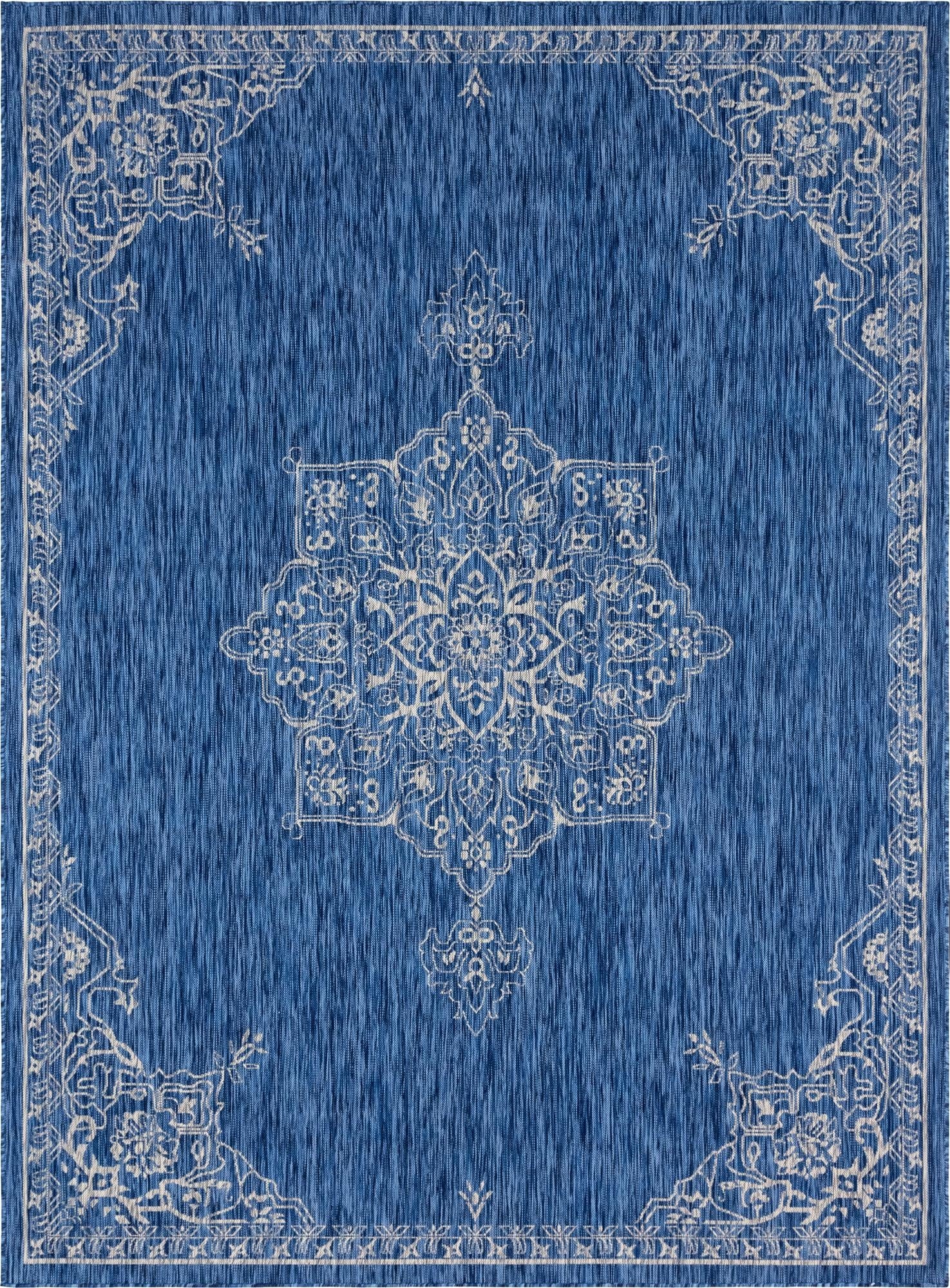7' x 10'  Washable Traditional Indoor / Outdoor Rug