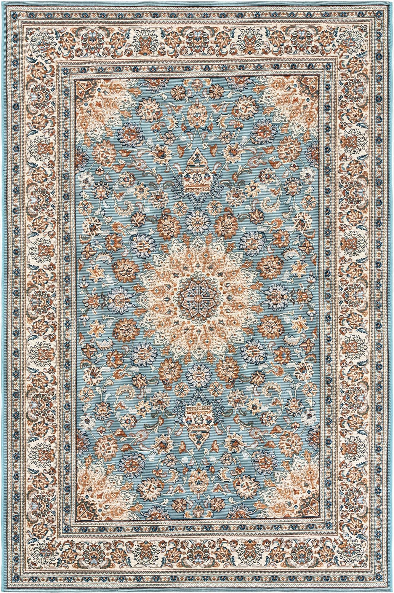 5' 3 x 8'  Washable Traditional Indoor / Outdoor Rug