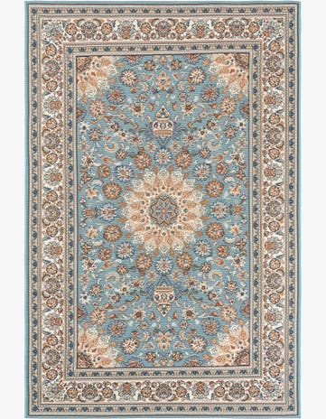 5' 3 x 8' Easy-Clean Traditional Indoor / Outdoor Rug