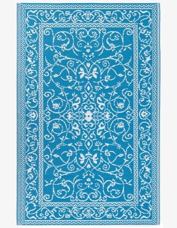4' x 6' Easy-Clean Traditional Indoor / Outdoor Rug