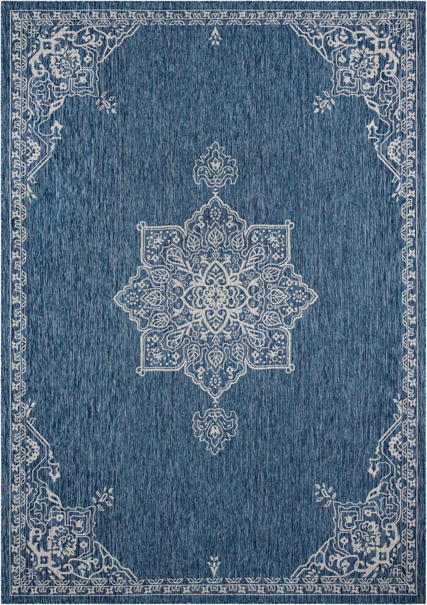 Primary image 10' x 14'  Washable Traditional Indoor / Outdoor Rug