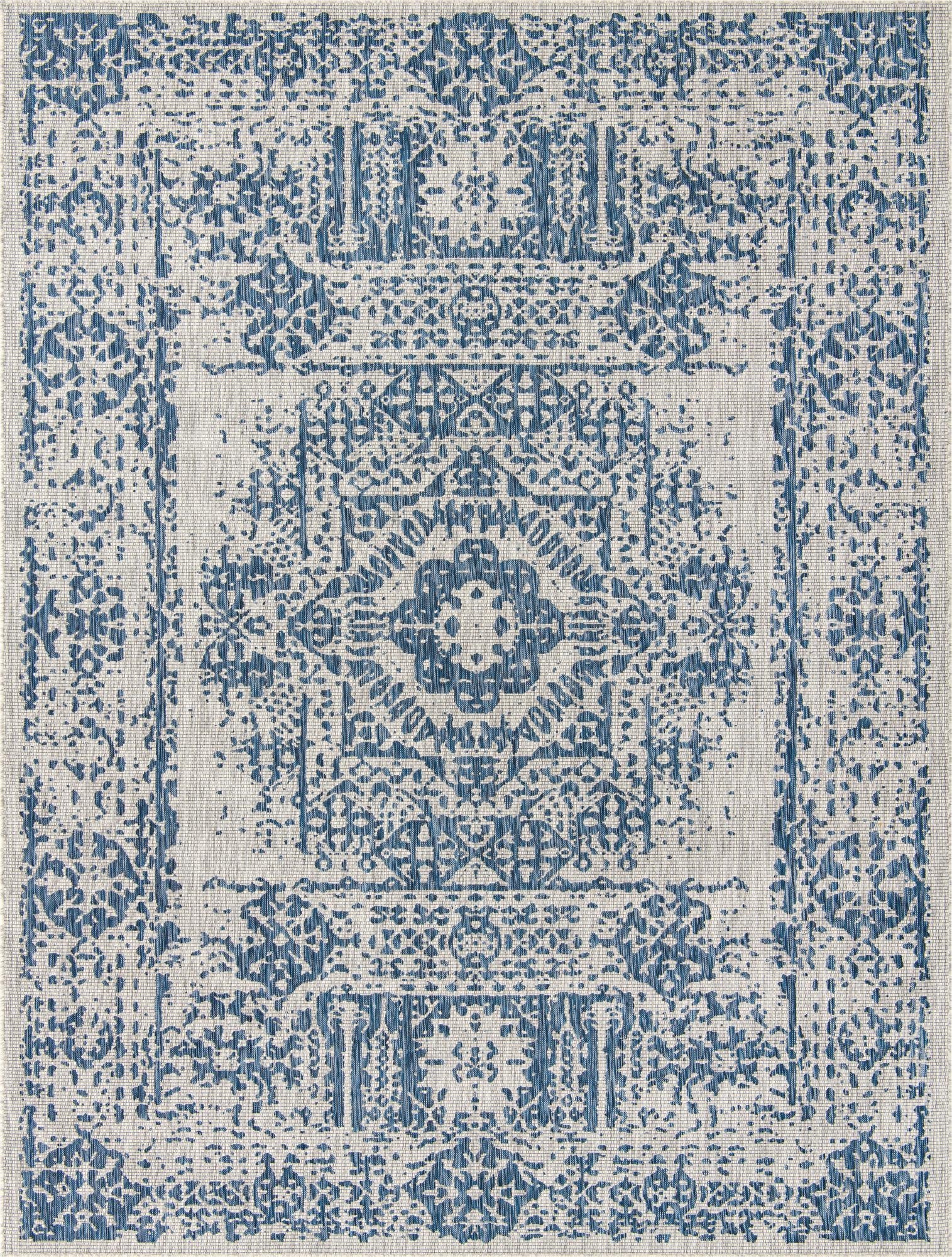 10' x 13'  Washable Traditional Indoor / Outdoor Rug
