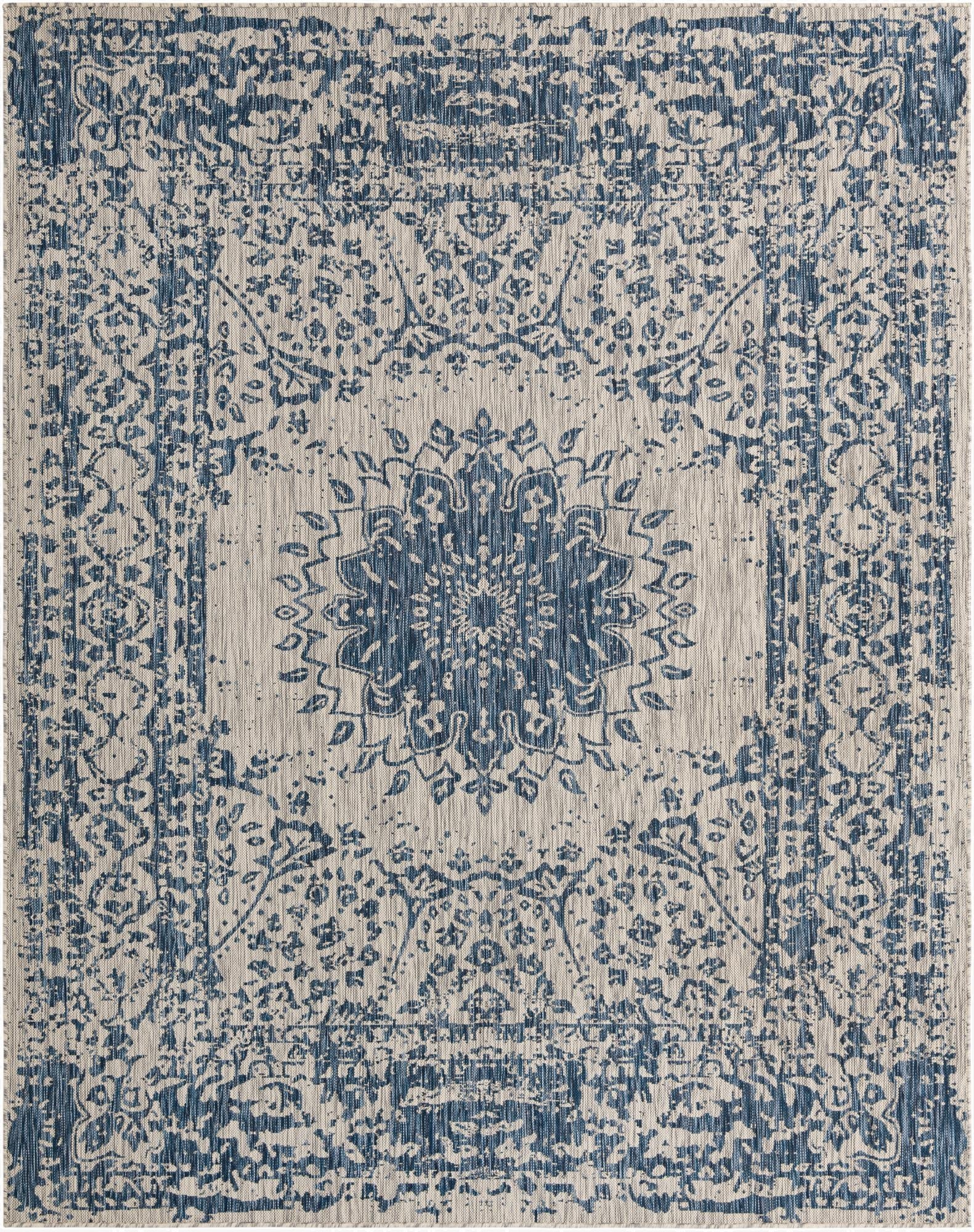 Primary image 7' 10 x 10'  Washable Traditional Indoor / Outdoor Rug
