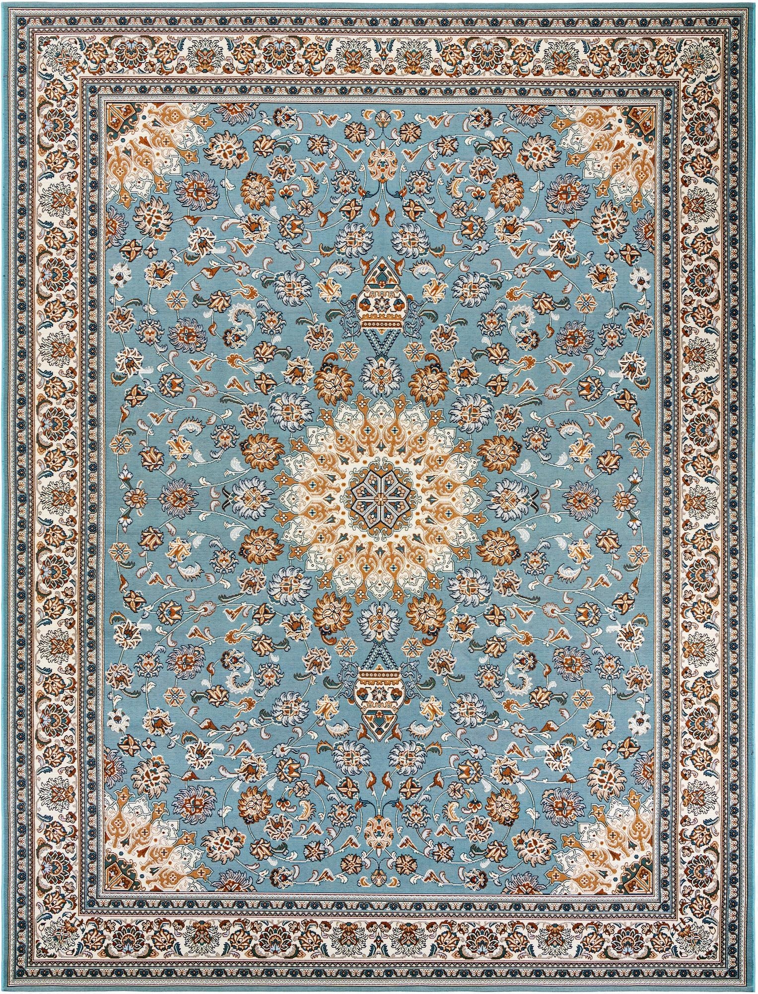 9' x 12'  Washable Traditional Indoor / Outdoor Rug