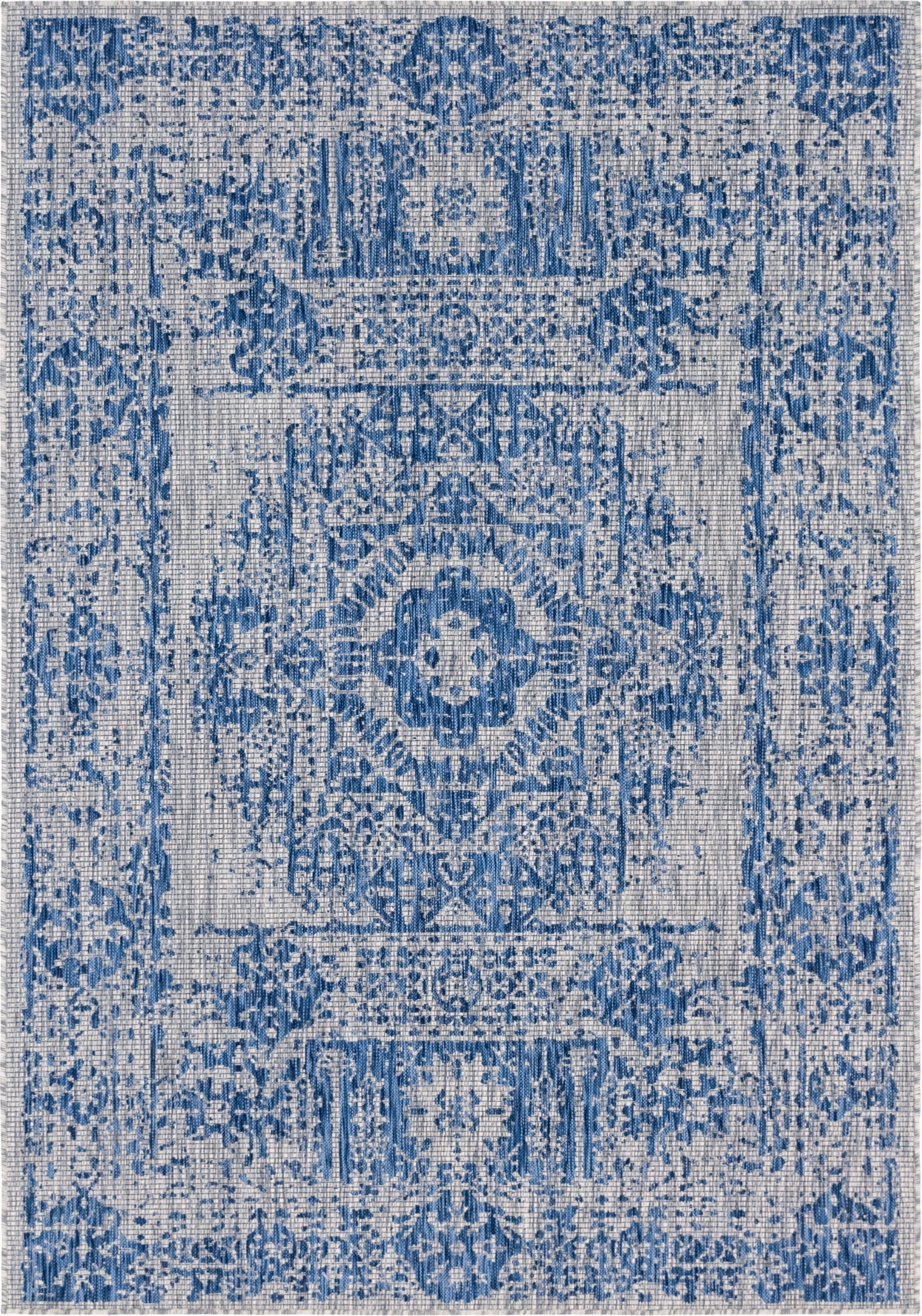 7' x 10'  Washable Traditional Indoor / Outdoor Rug