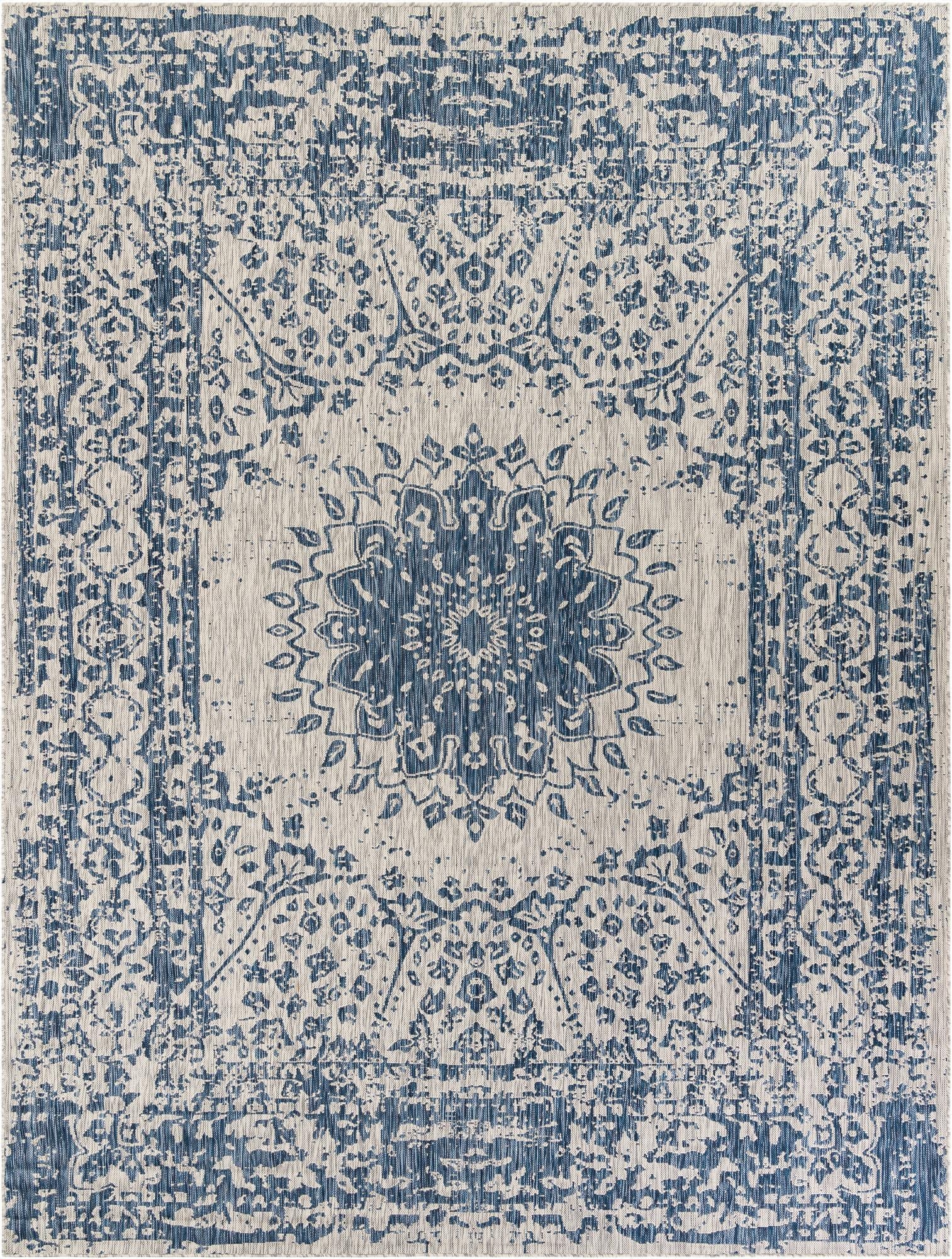 Primary image  9' x 12'  Washable Traditional Indoor / Outdoor Rug