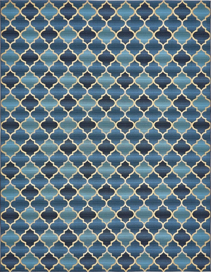 Detail image of 10' x 12' Easy-Clean Trellis Indoor / Outdoor Rug