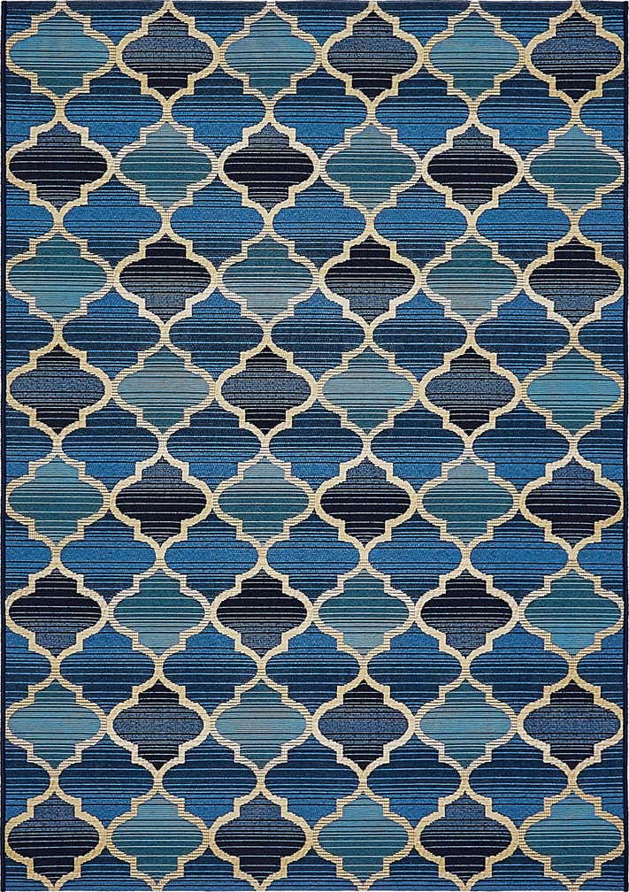 4' x 6' Easy-Clean Trellis Indoor / Outdoor Rug