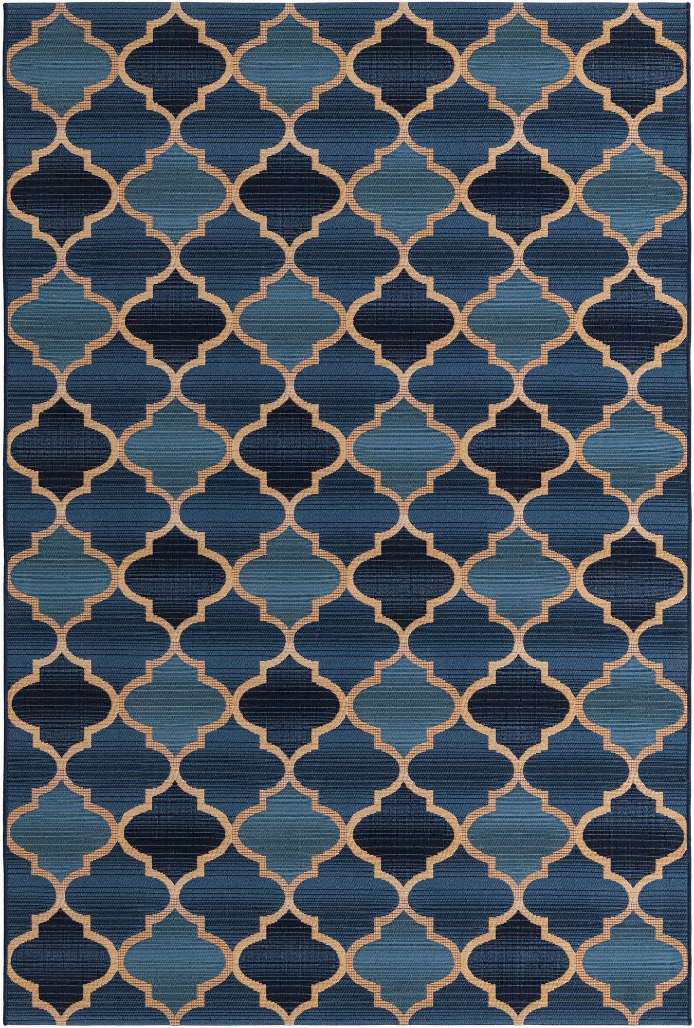 5' 3 x 8' Easy-Clean Trellis Indoor / Outdoor Rug