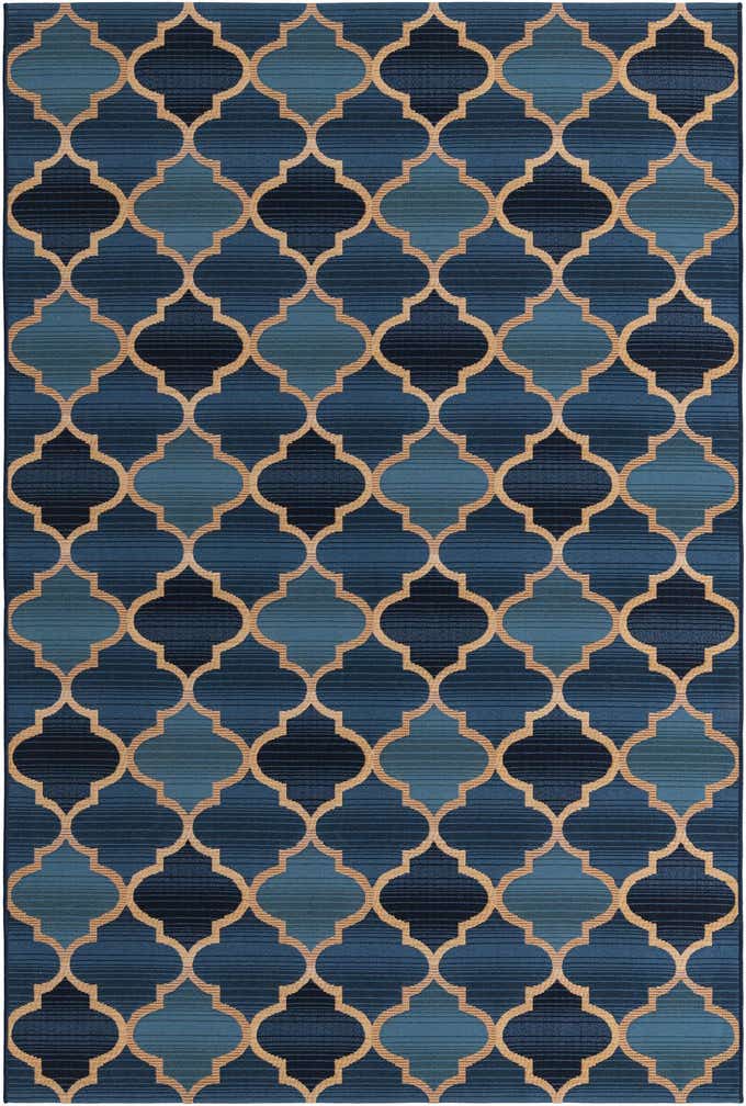 5' 3 x 8' Easy-Clean Trellis Indoor / Outdoor Rug