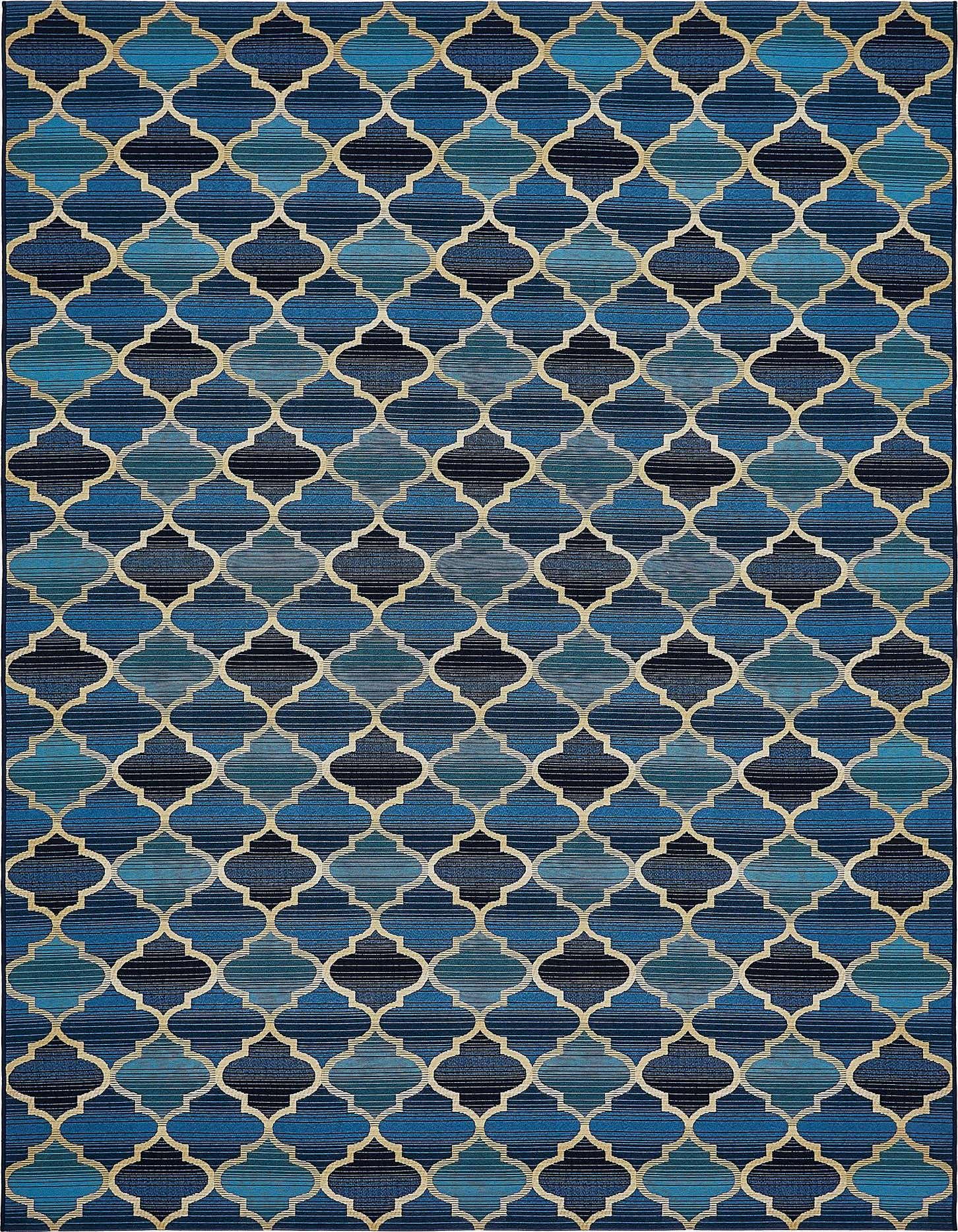 8' x 11' 4 Easy-Clean Trellis Indoor / Outdoor Rug