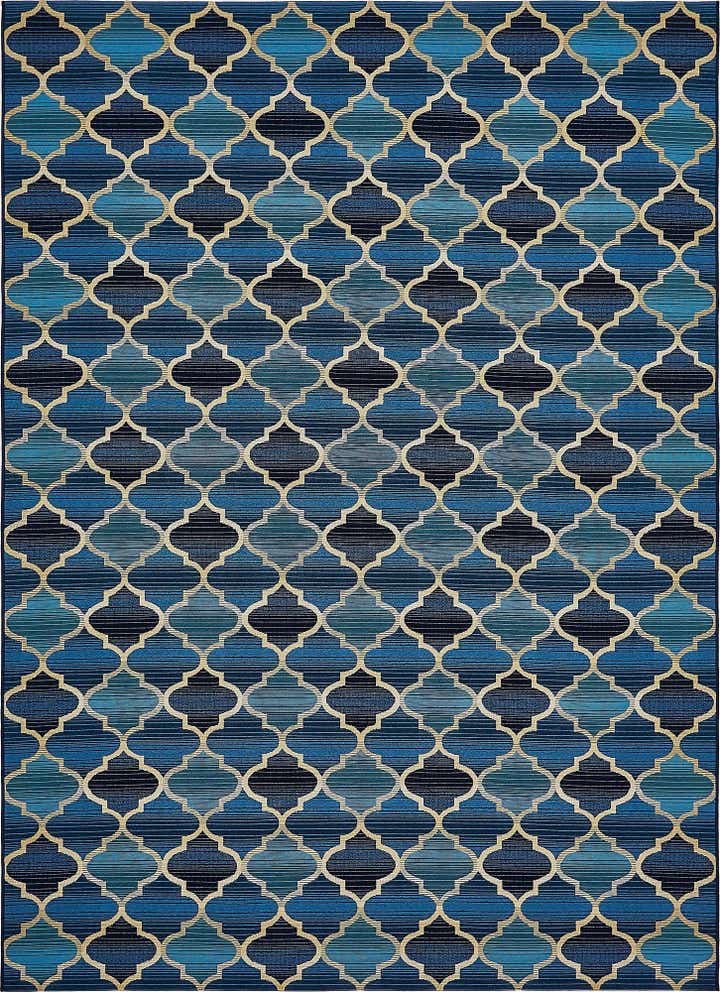 8' x 11' 4 Easy-Clean Trellis Indoor / Outdoor Rug