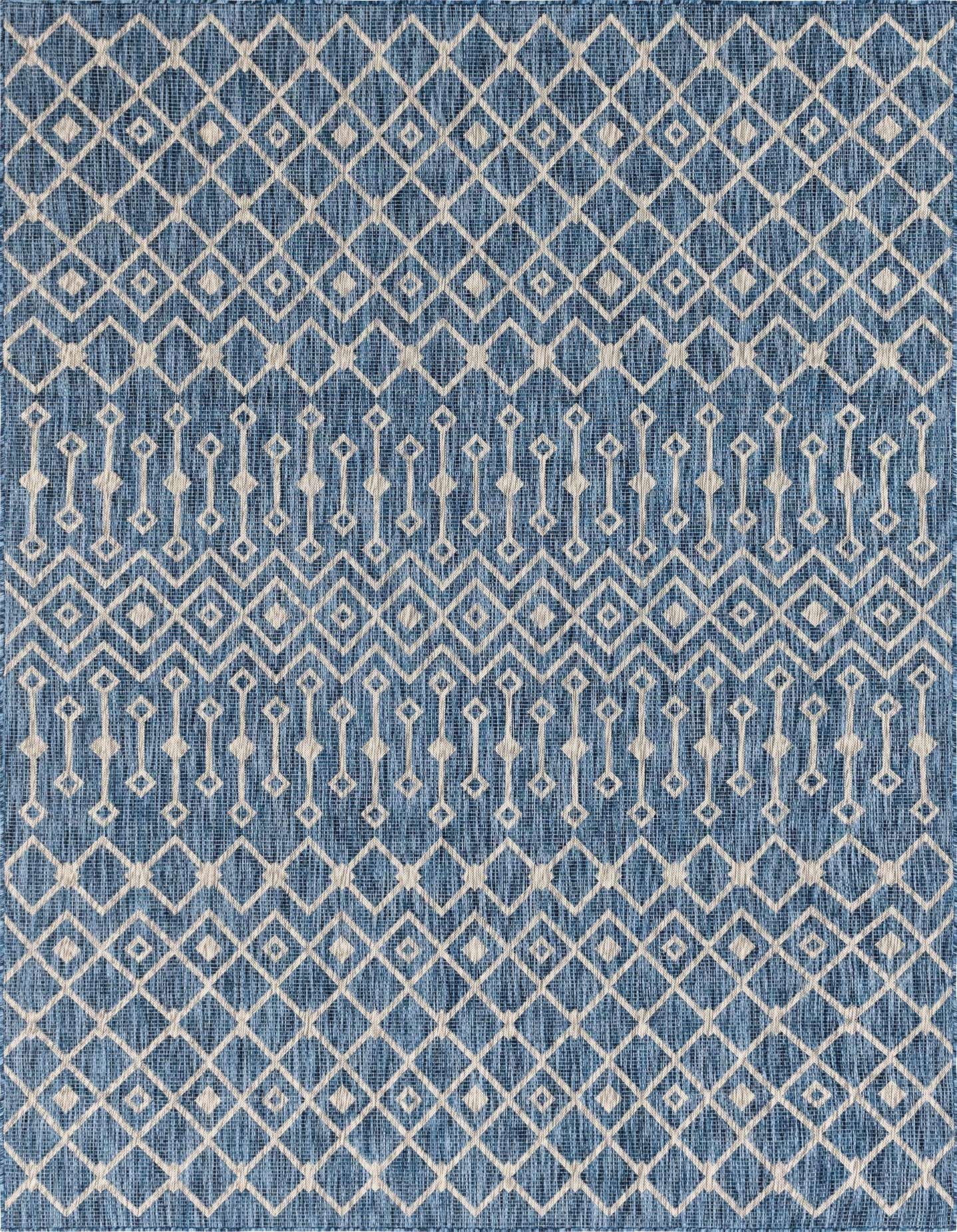 7' 10 x 11' Easy-Clean Trellis Indoor / Outdoor Rug