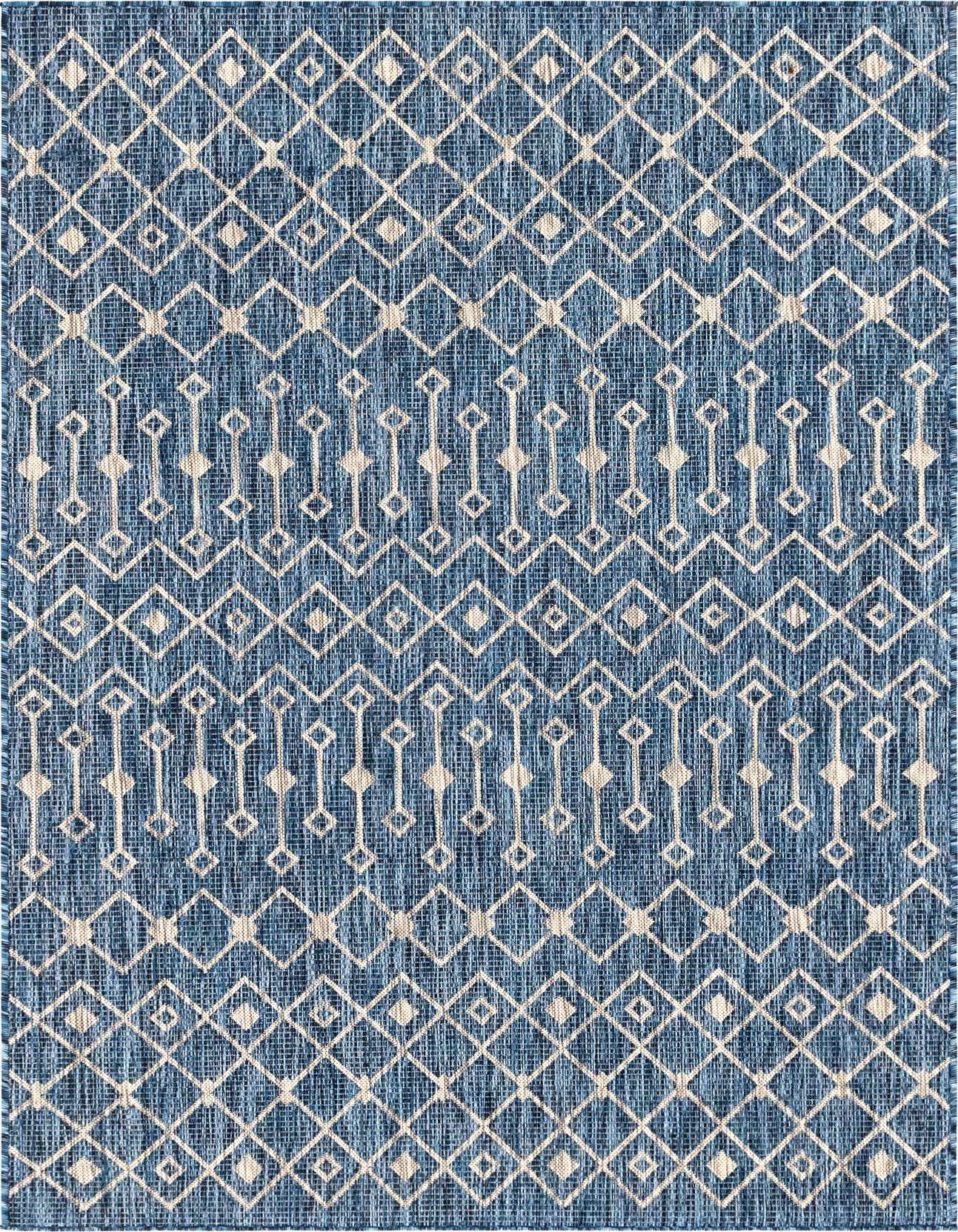5' 3 x 8' Easy-Clean Trellis Indoor / Outdoor Rug