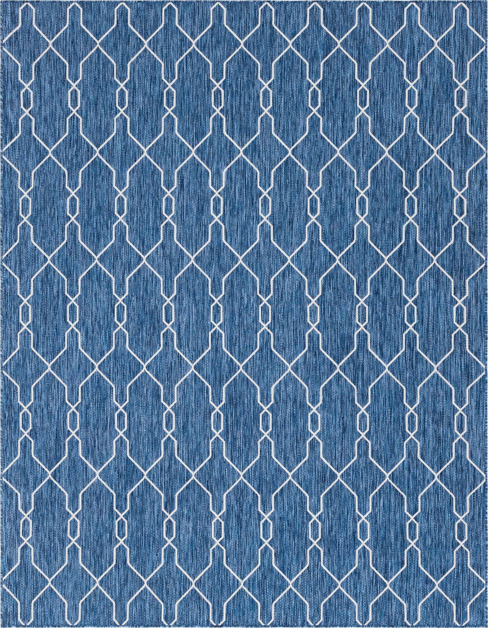 7' 10 x 11' Easy-Clean Trellis Indoor / Outdoor Rug