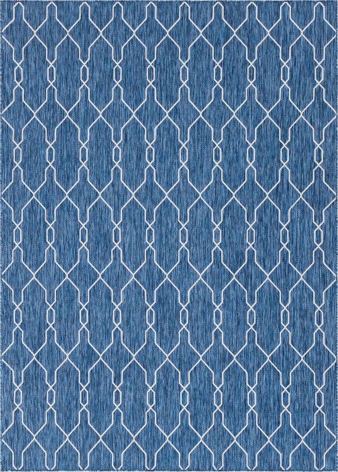 Detail image of 7' 10 x 11' Easy-Clean Trellis Indoor / Outdoor Rug