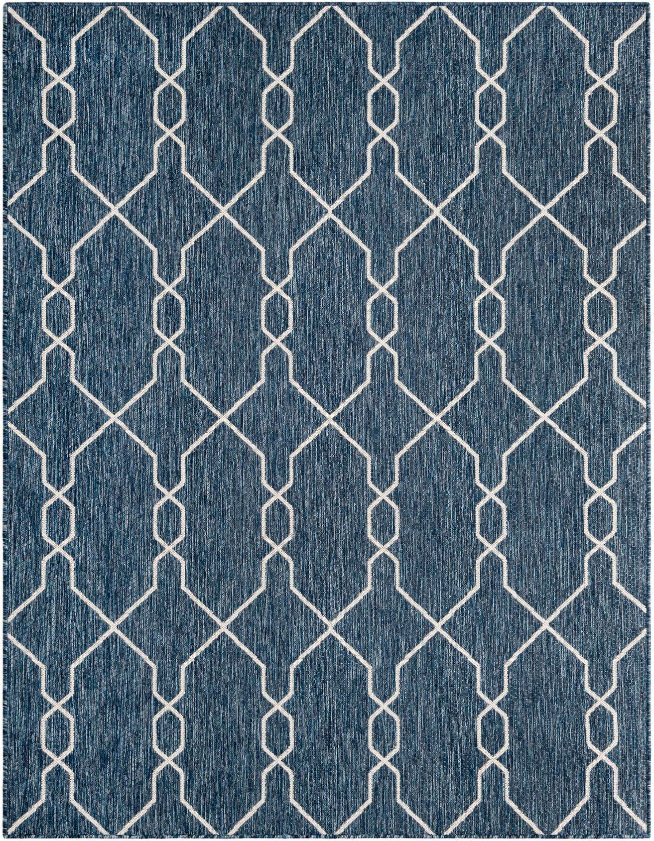 5' 3 x 8' Easy-Clean Trellis Indoor / Outdoor Rug