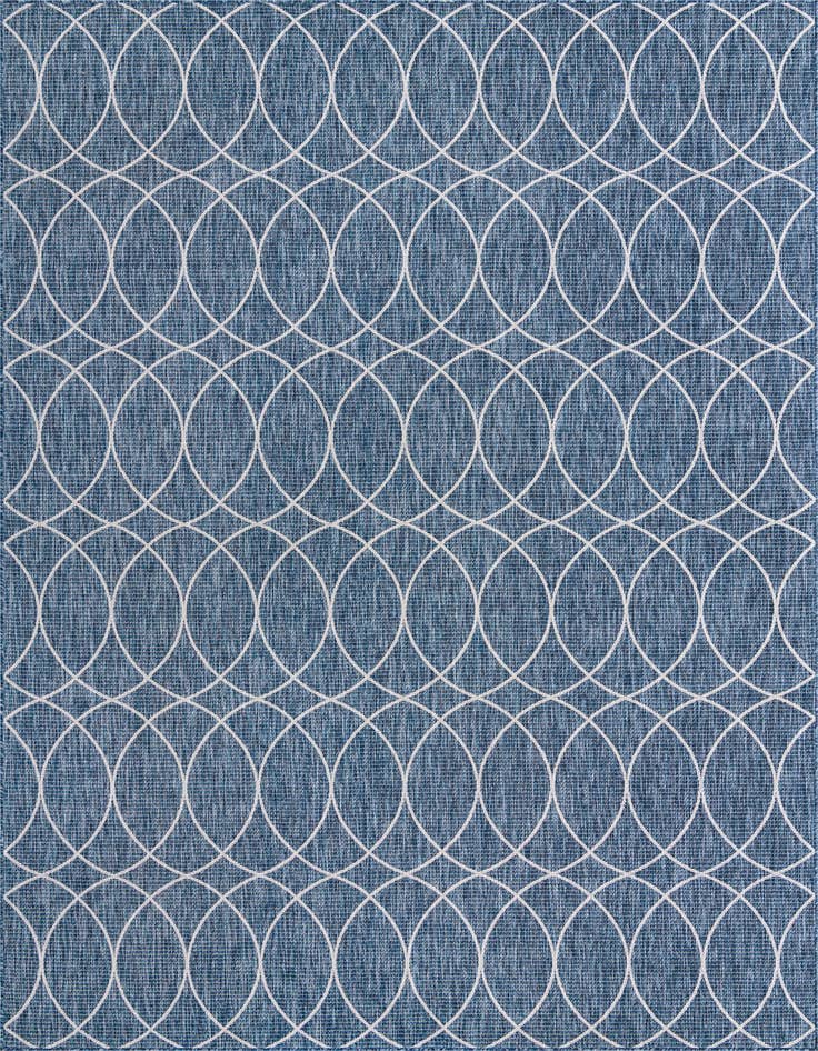 Detail image of 10' x 14' Easy-Clean Trellis Indoor / Outdoor Rug