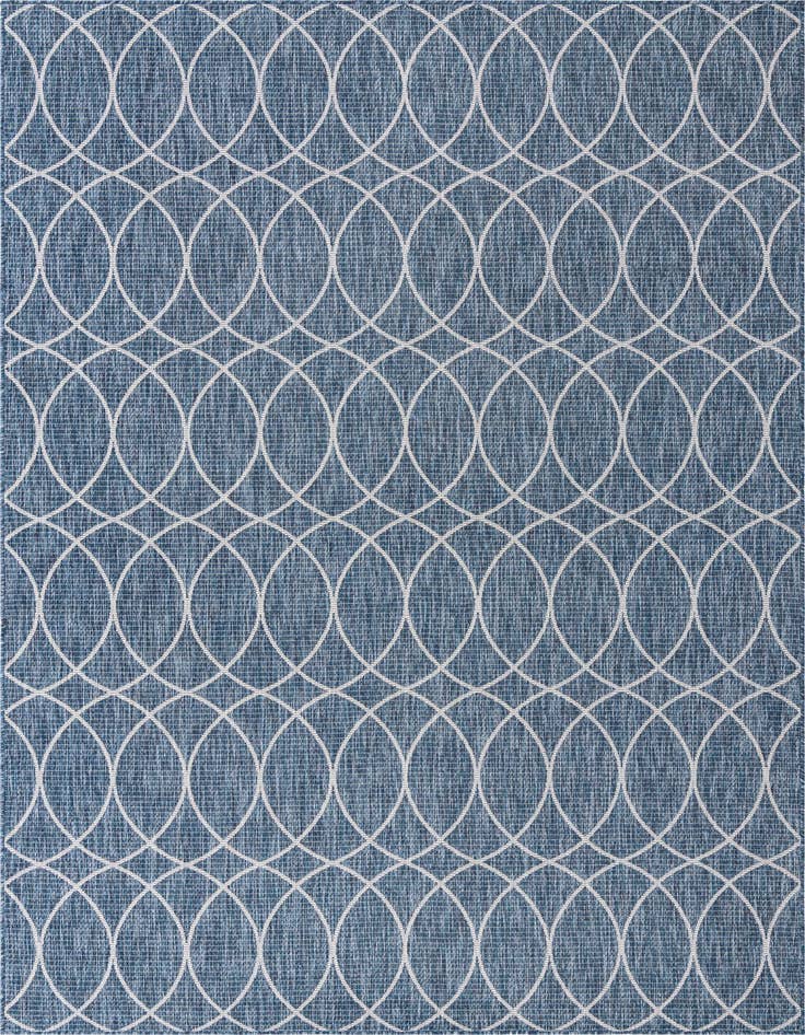 Detail image of 7' 10 x 11' Easy-Clean Trellis Indoor / Outdoor Rug