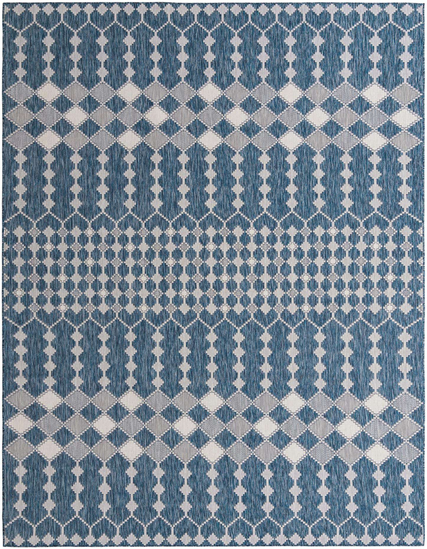10' x 14' Easy-Clean Trellis Indoor / Outdoor Rug
