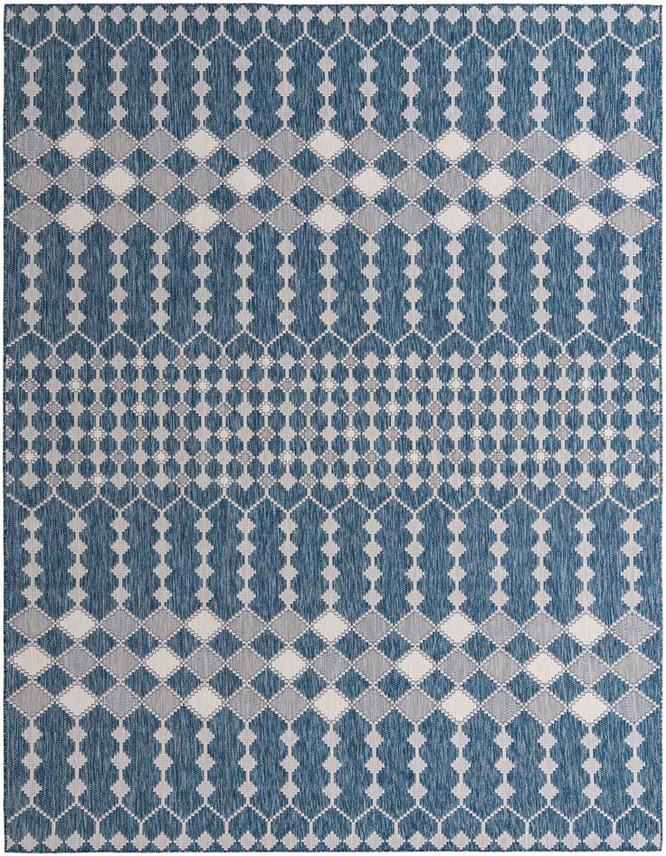 Detail image of 10' x 14' Easy-Clean Trellis Indoor / Outdoor Rug