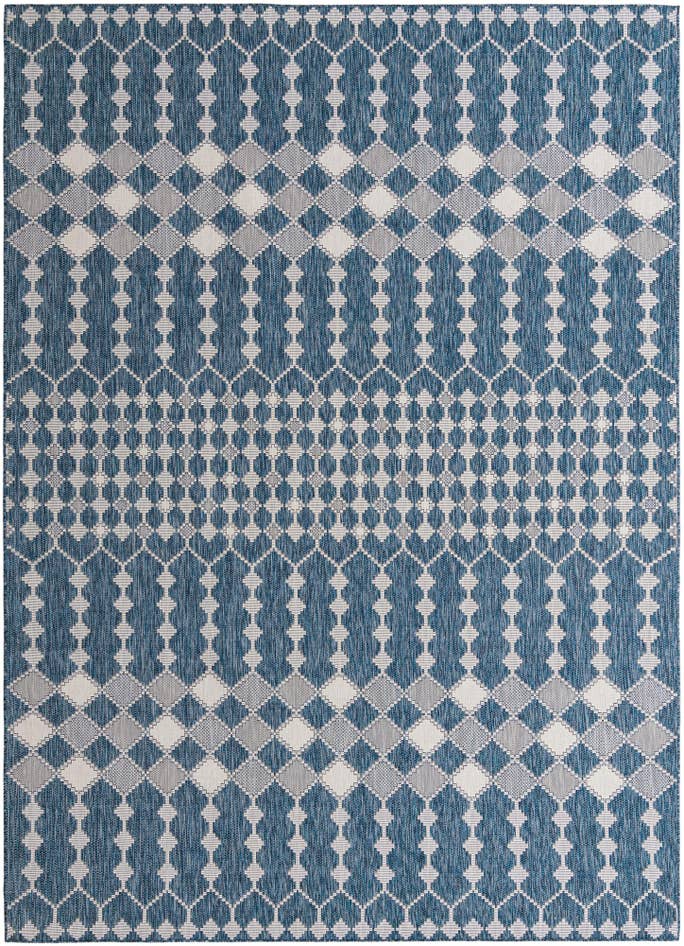 Detail image of 10' x 14' Easy-Clean Trellis Indoor / Outdoor Rug