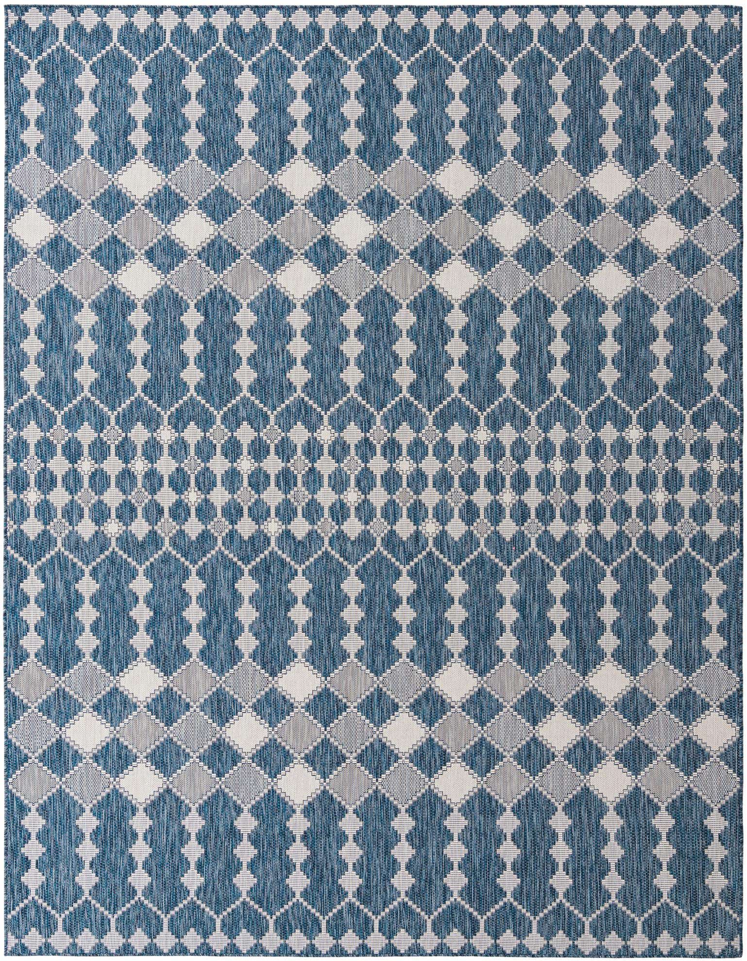 9' x 12' Easy-Clean Trellis Indoor / Outdoor Rug