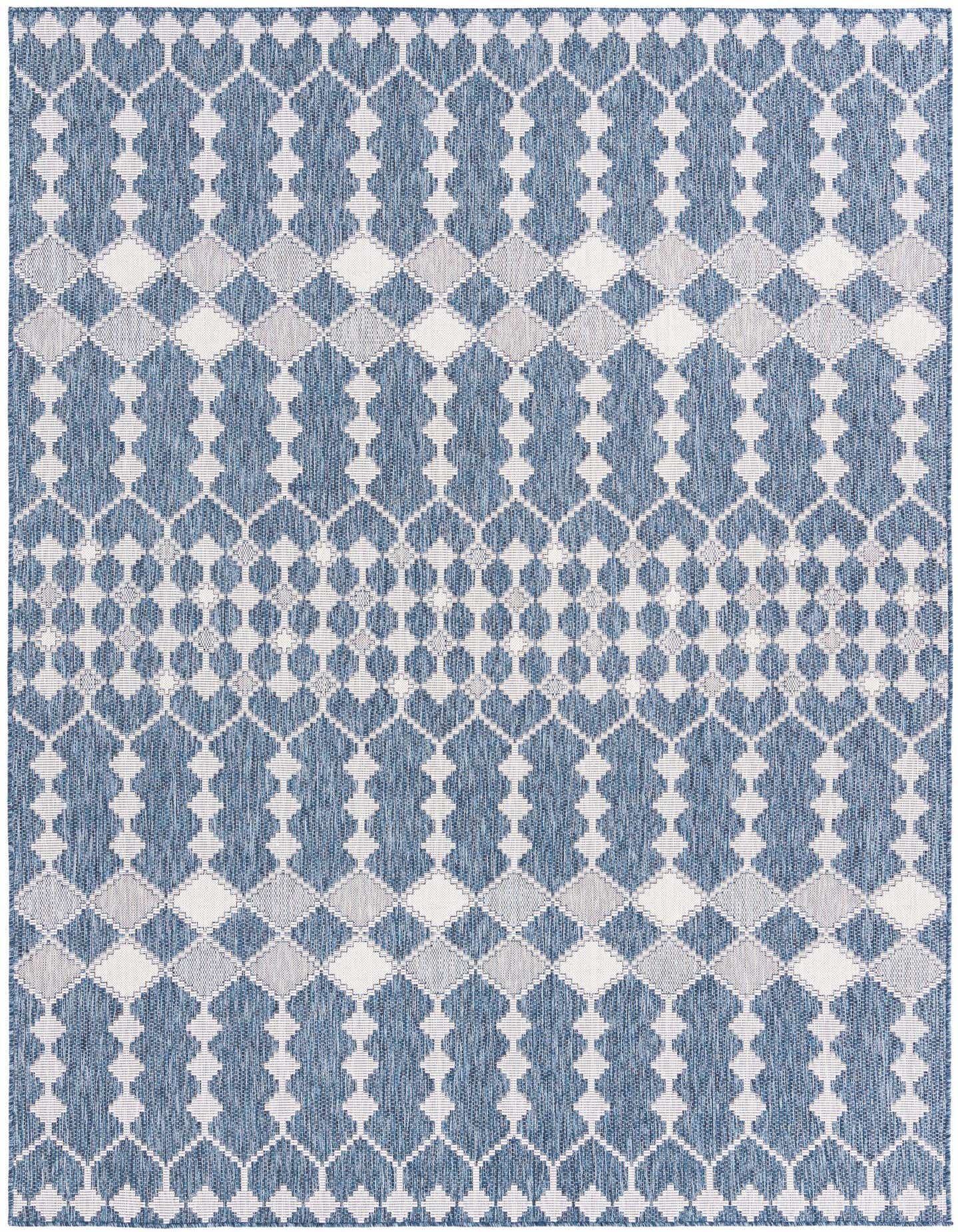 7' 10 x 11' Easy-Clean Trellis Indoor / Outdoor Rug