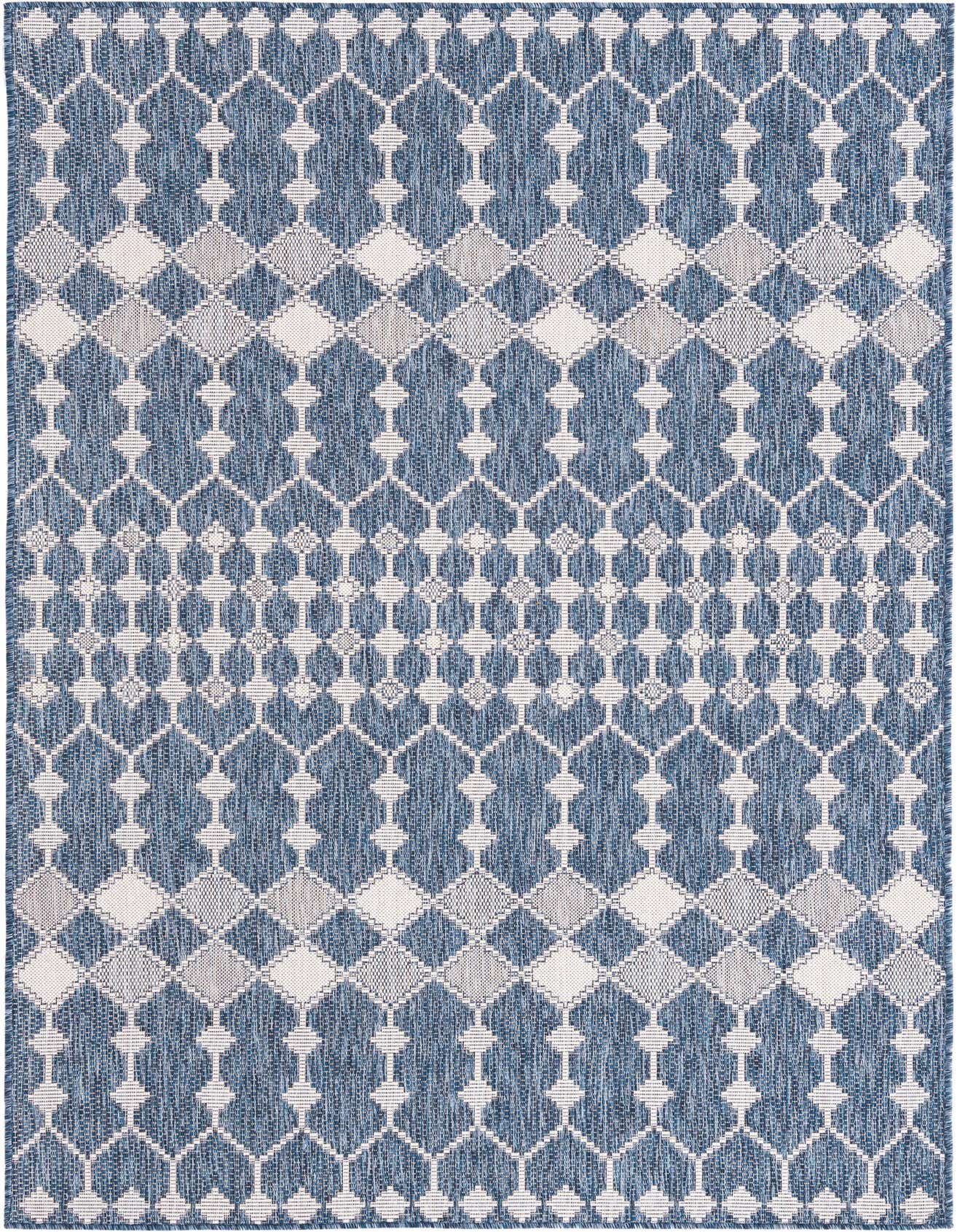 5' 3 x 8' Easy-Clean Trellis Indoor / Outdoor Rug