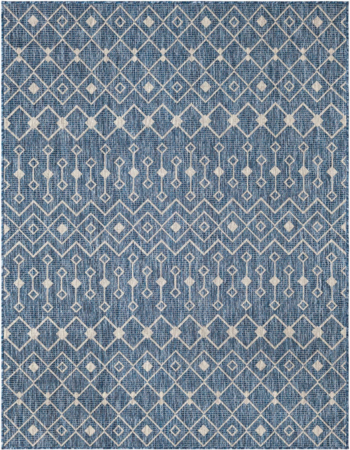 5' 3 x 7' Easy-Clean Trellis Indoor / Outdoor Rug