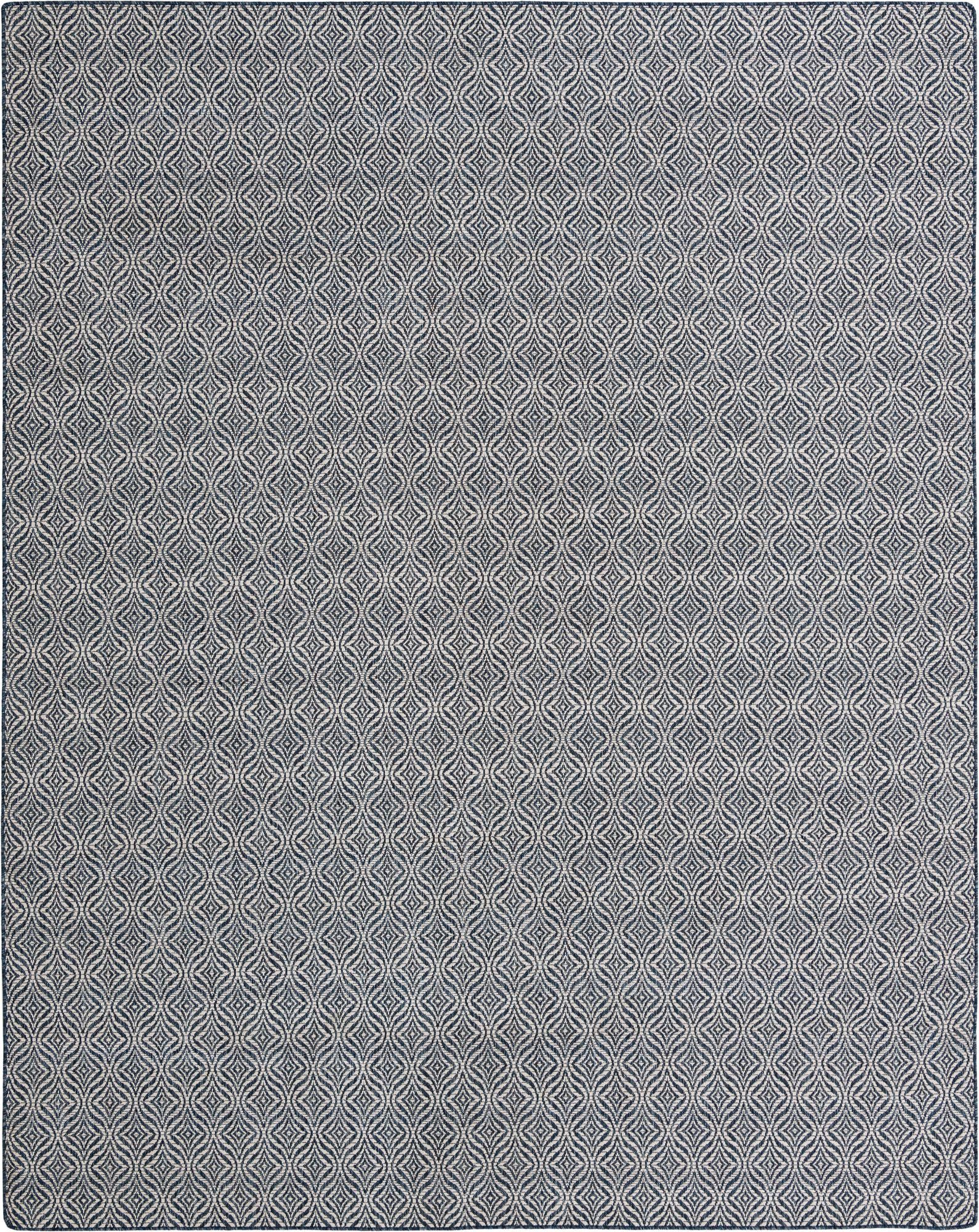 9' 5 x 12' Easy-Clean Trellis Indoor / Outdoor Rug