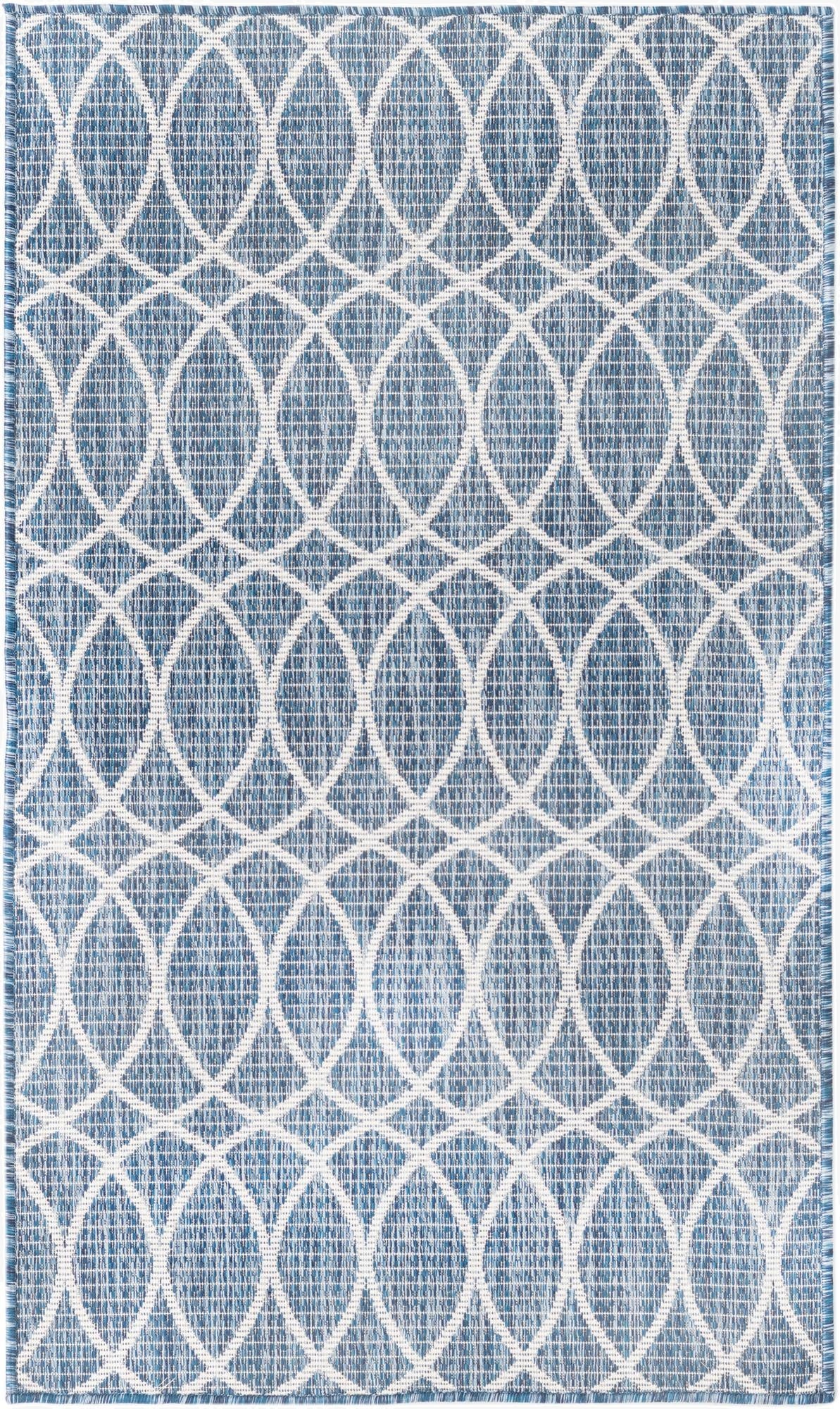 3' x 5' 3  Washable Trellis Indoor / Outdoor Rug