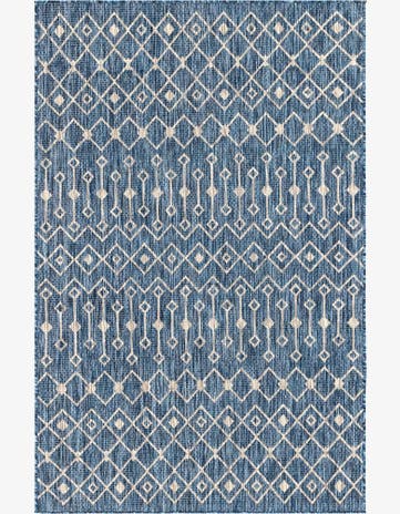 5' 3 x 8' Easy-Clean Trellis Indoor / Outdoor Rug