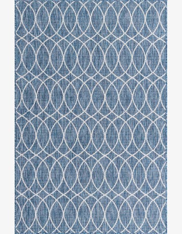 5' 3 x 8' Easy-Clean Trellis Indoor / Outdoor Rug