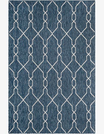 5' 3 x 8' Easy-Clean Trellis Indoor / Outdoor Rug